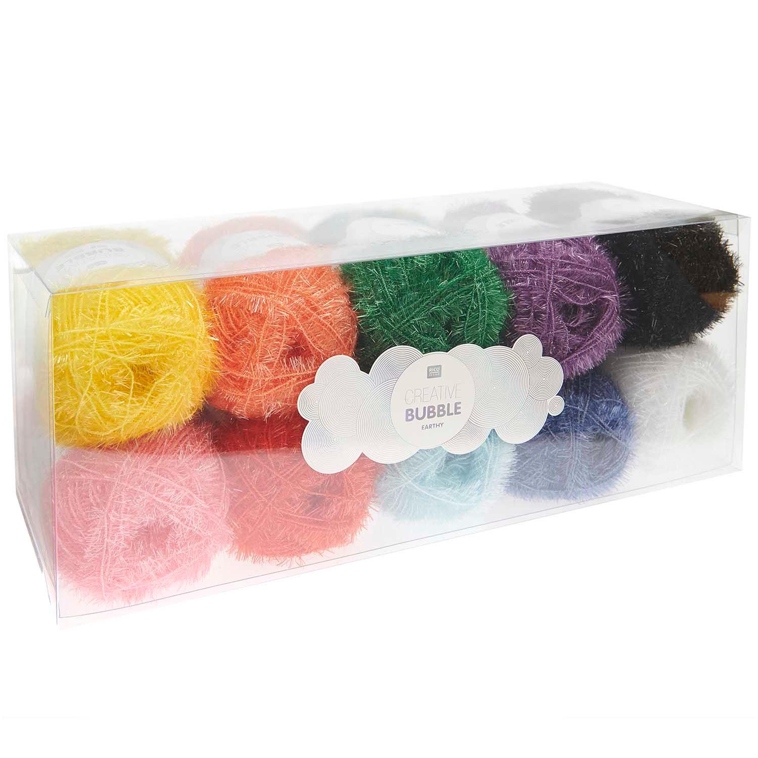 Coffret 10 pelotes de fil à crocheter Creative Bubble - Rainbow