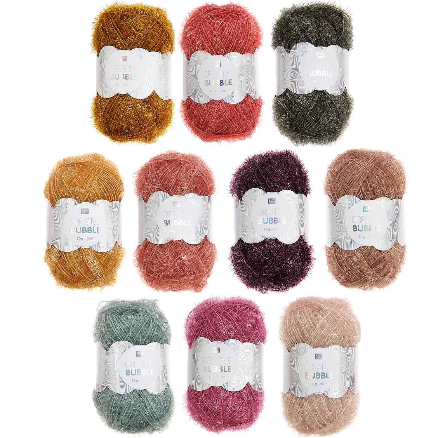 Coffret 10 pelotes de fil à crocheter Creative Bubble - Earthy