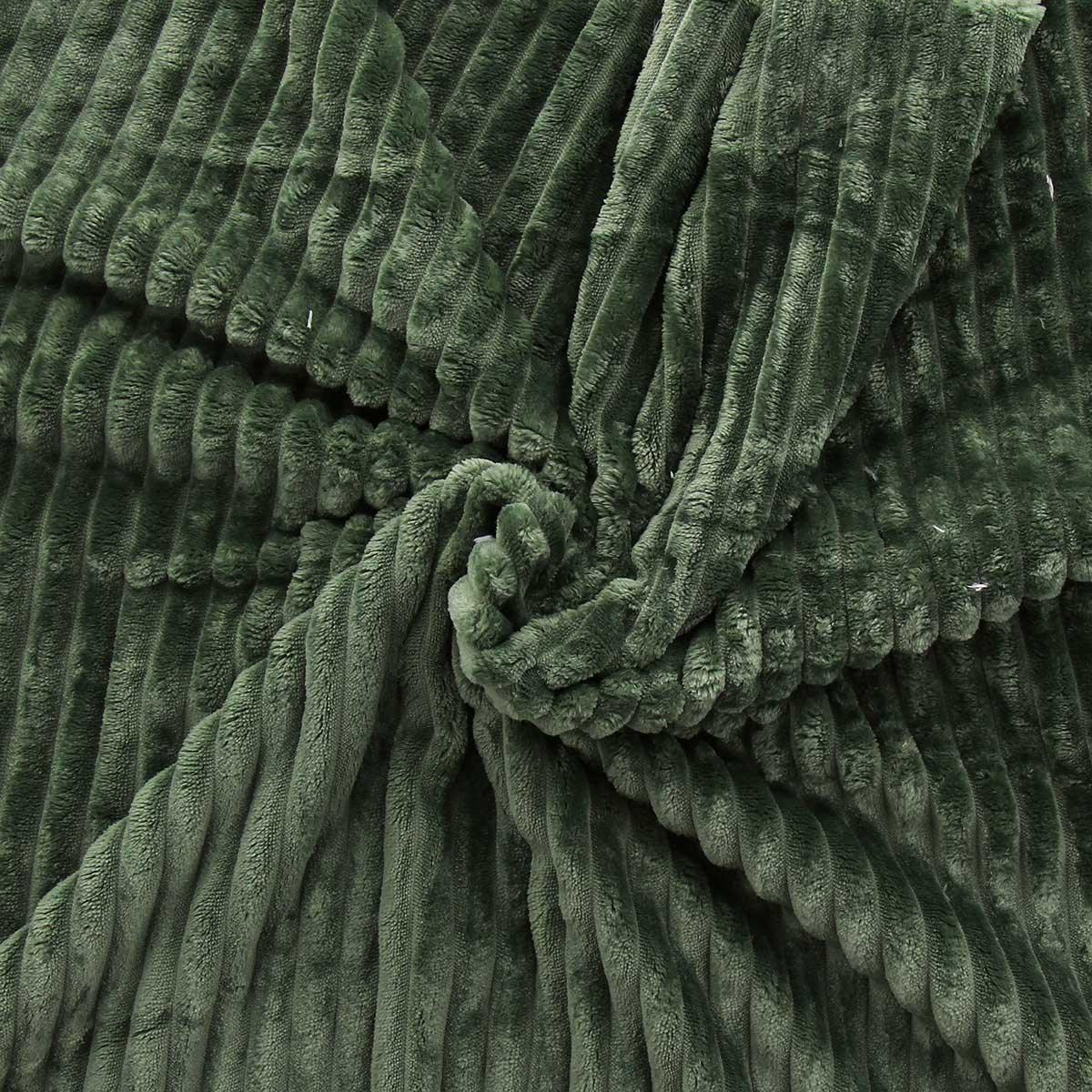 Large rib Minky fabric - Military green