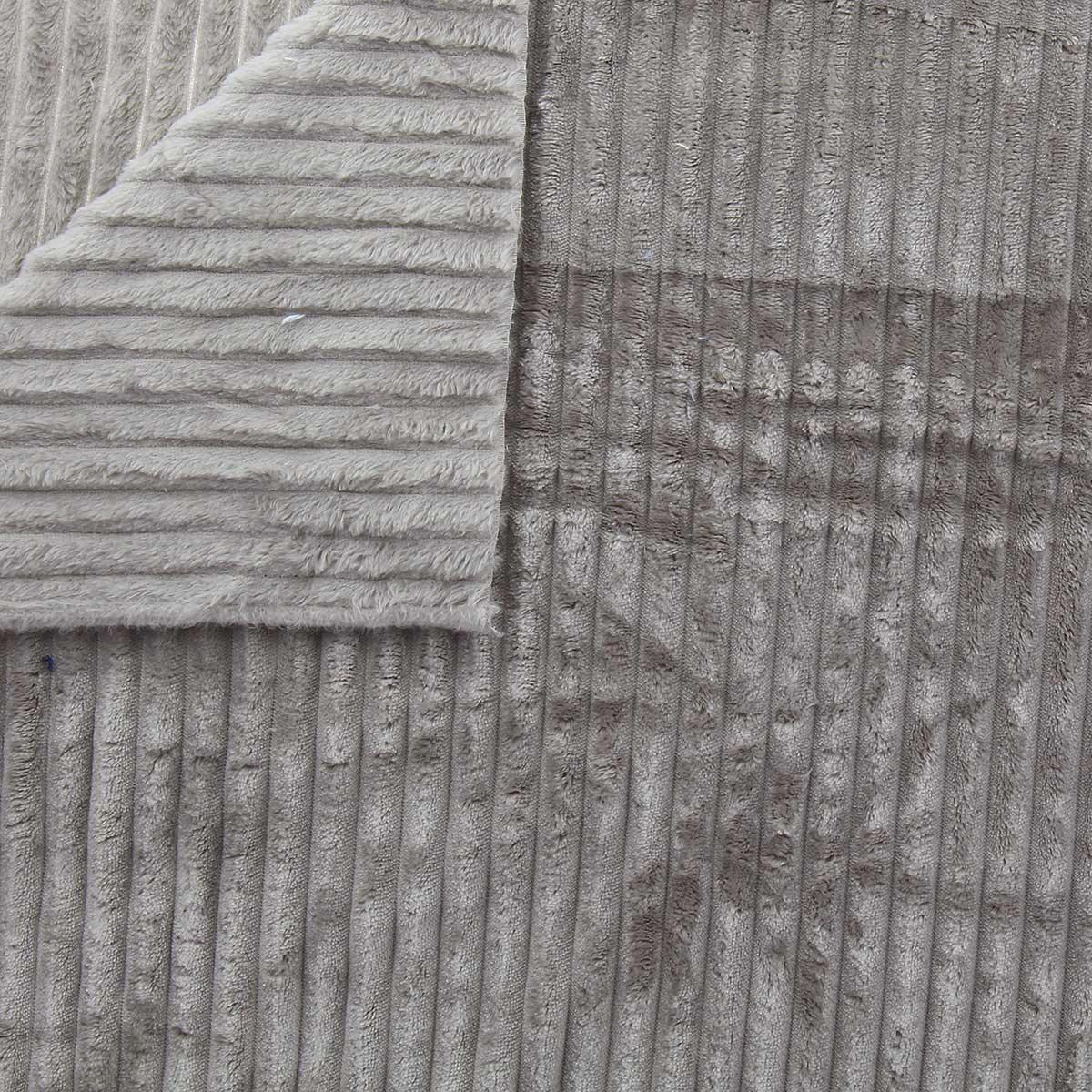 Large rib Minky fabric - Taupe