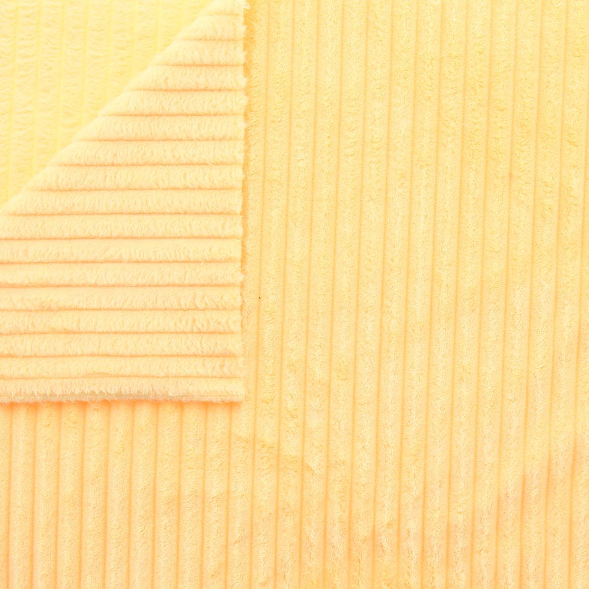 Large rib Minky fabric - Yellow