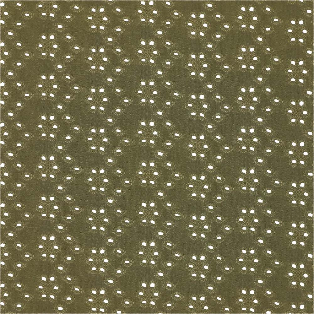 Extendable English embroidery fabric - Khaki