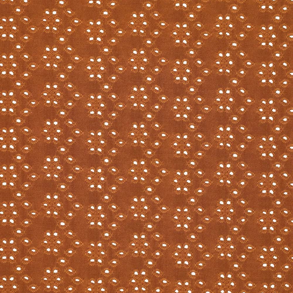 Extendable English embroidery fabric - hazelnut