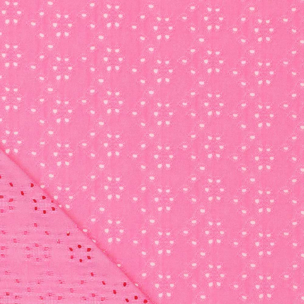 Extendable English embroidery fabric - Rose