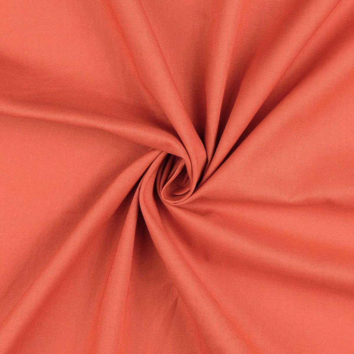 Uni cotton fabric - orange carrot