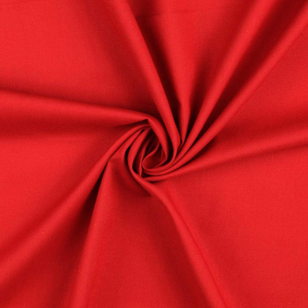 Uni cotton fabric - Red Coquelicot