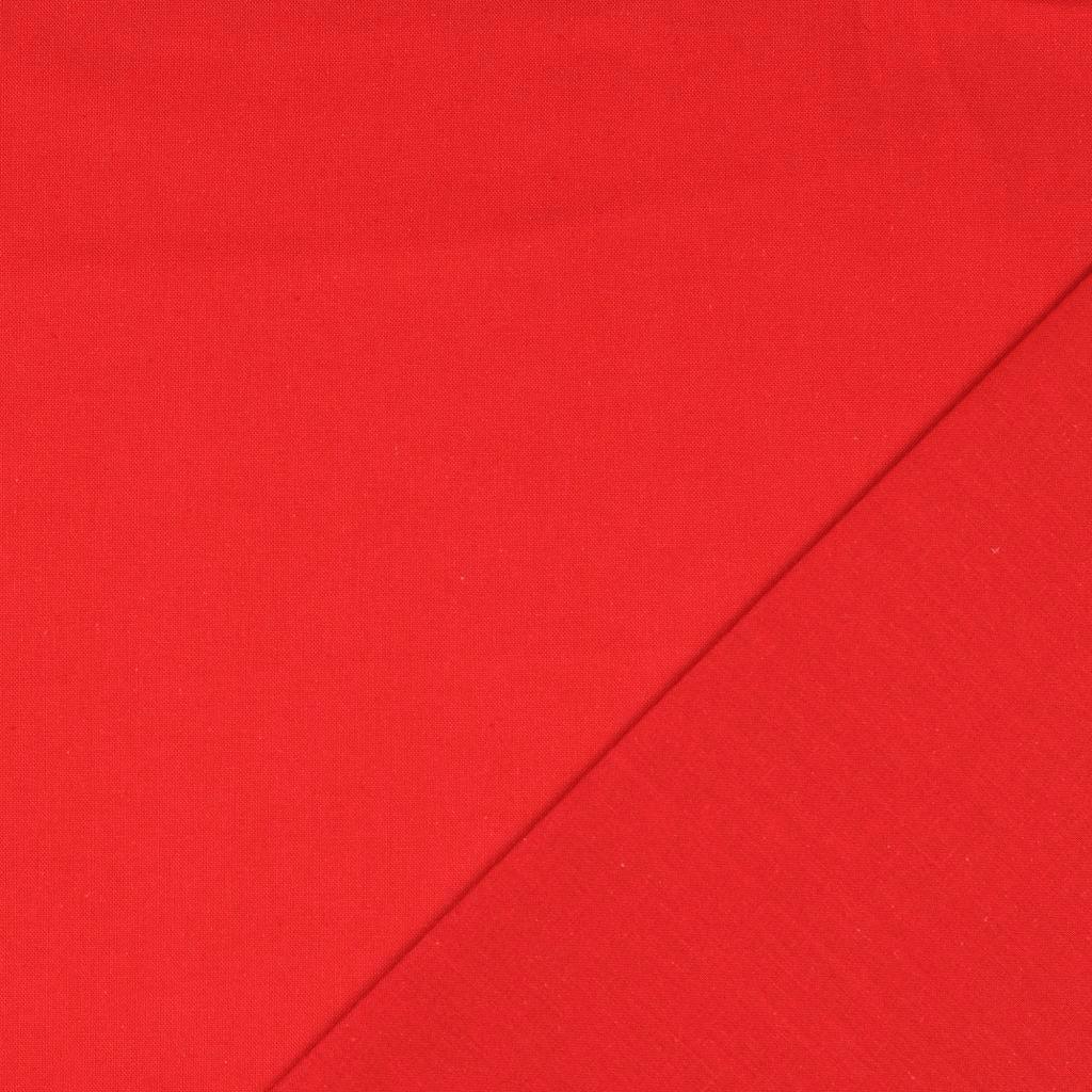 Uni cotton fabric - Red Coquelicot