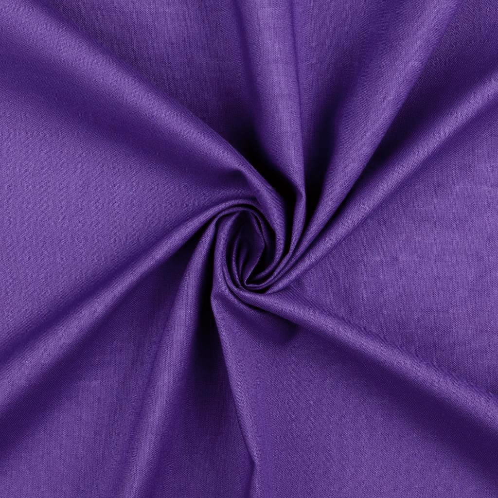 Tissu coton cretonne uni - Violet