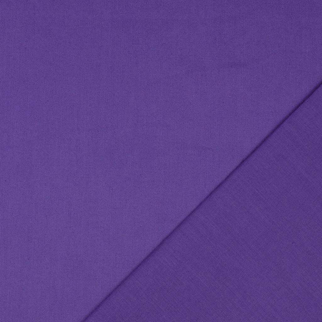 Tissu coton cretonne uni - Violet