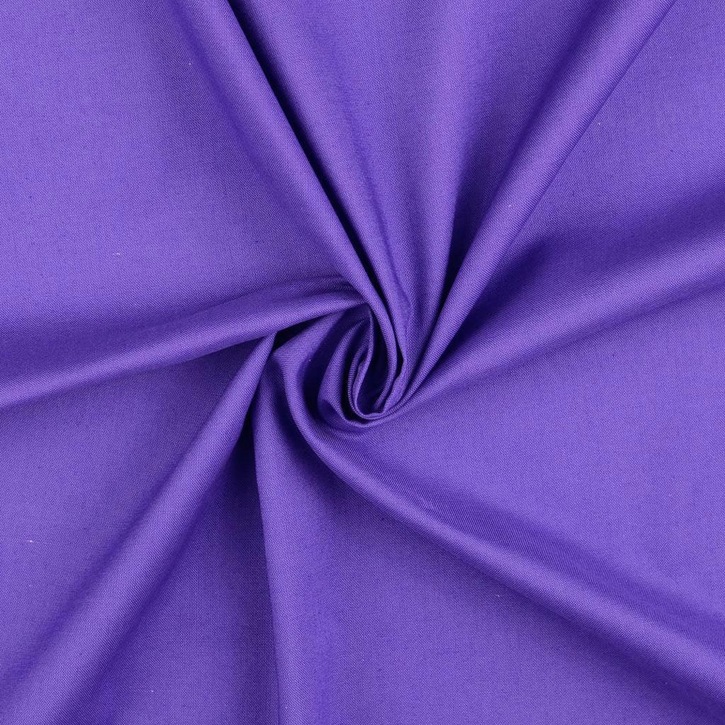 Tissu coton cretonne uni - Violet Améthyste