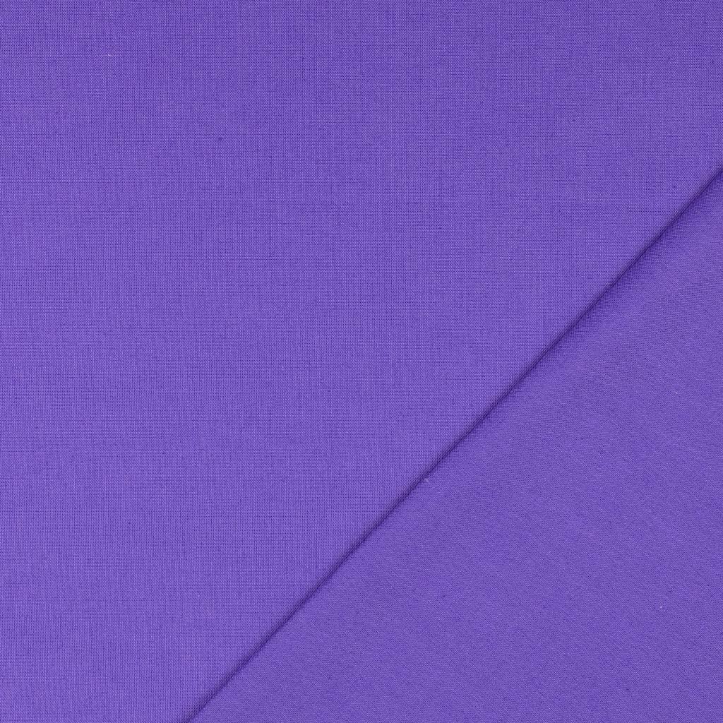 Tissu coton cretonne uni - Violet Améthyste