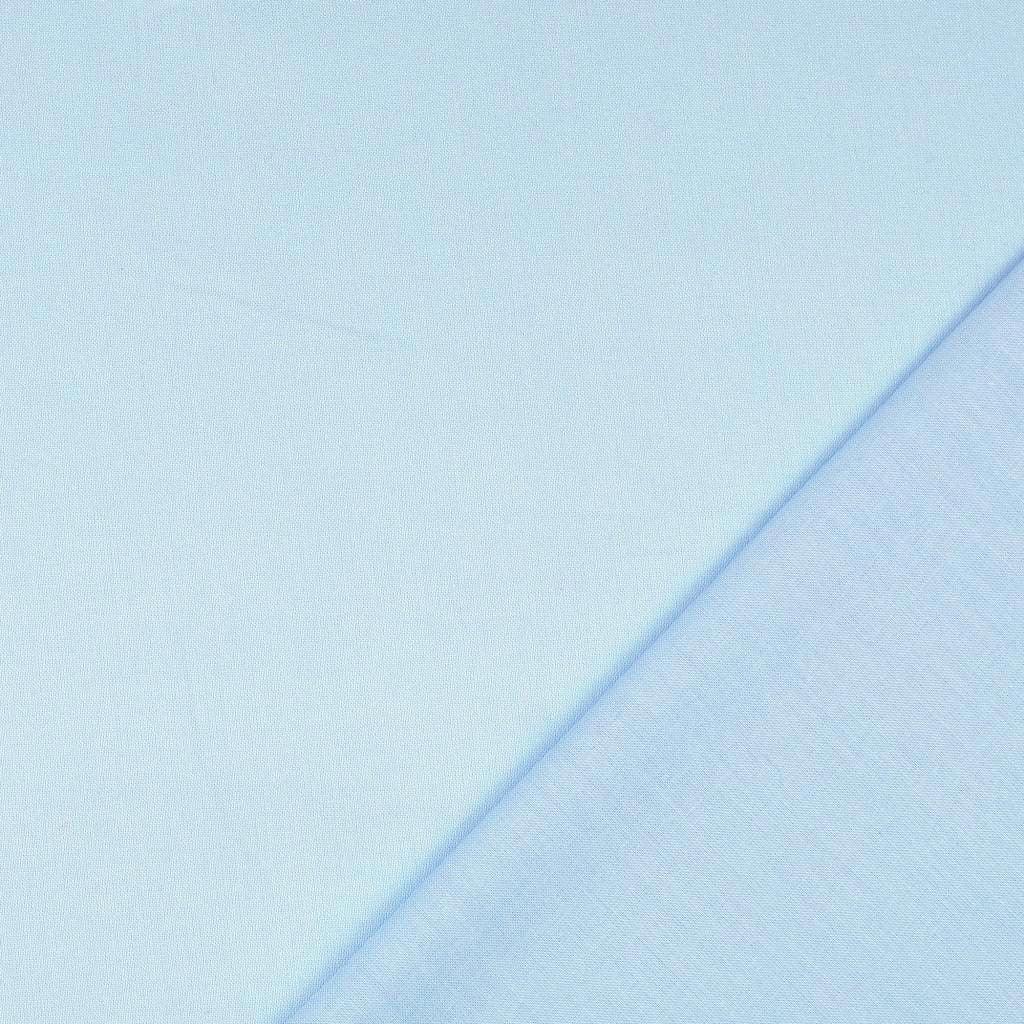 Tissu coton cretonne uni - Bleu layette