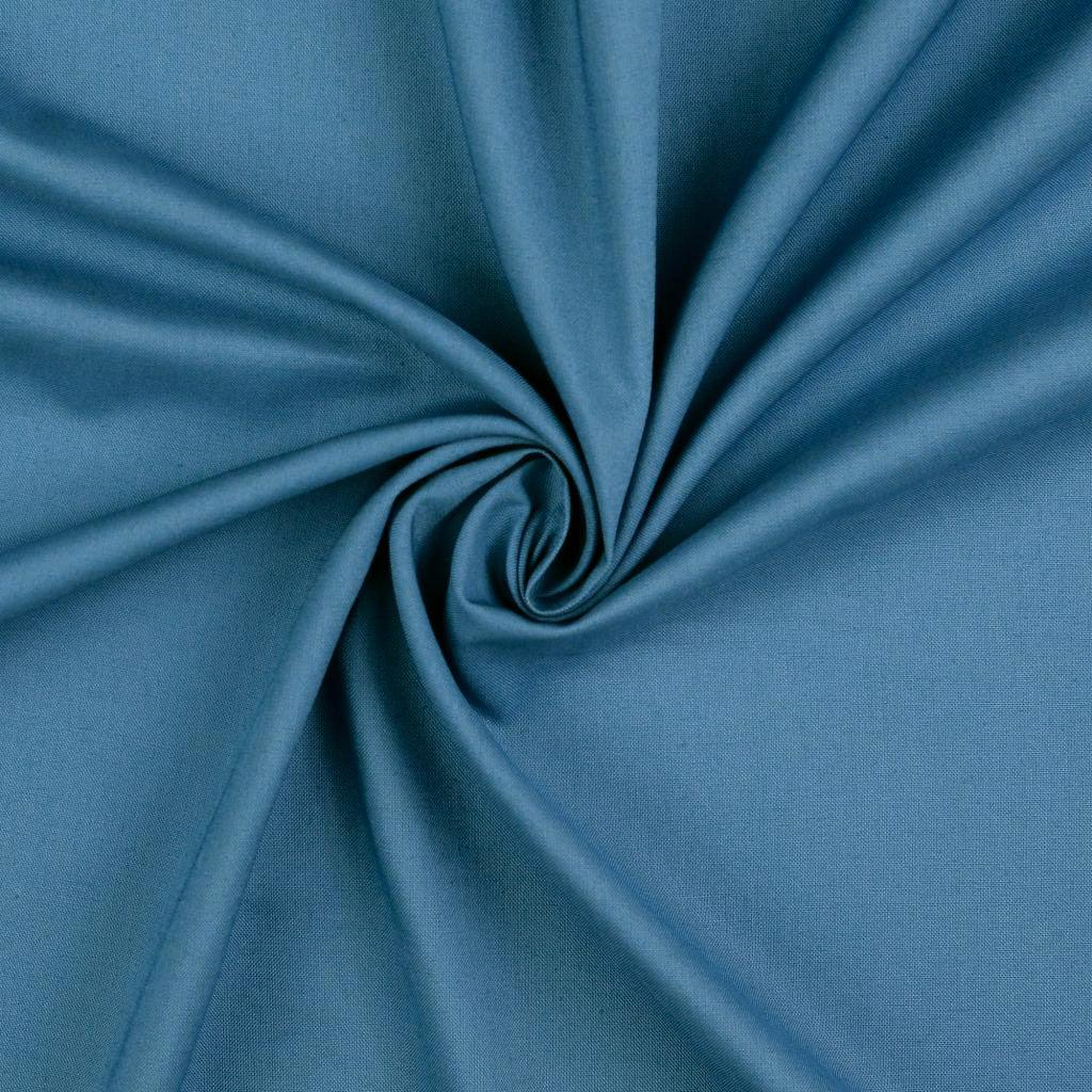 Uni cotton fabric - blue gray blue