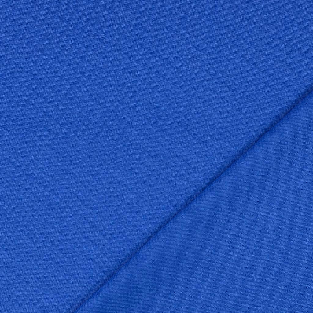 Tissu coton cretonne uni - Bleu royal