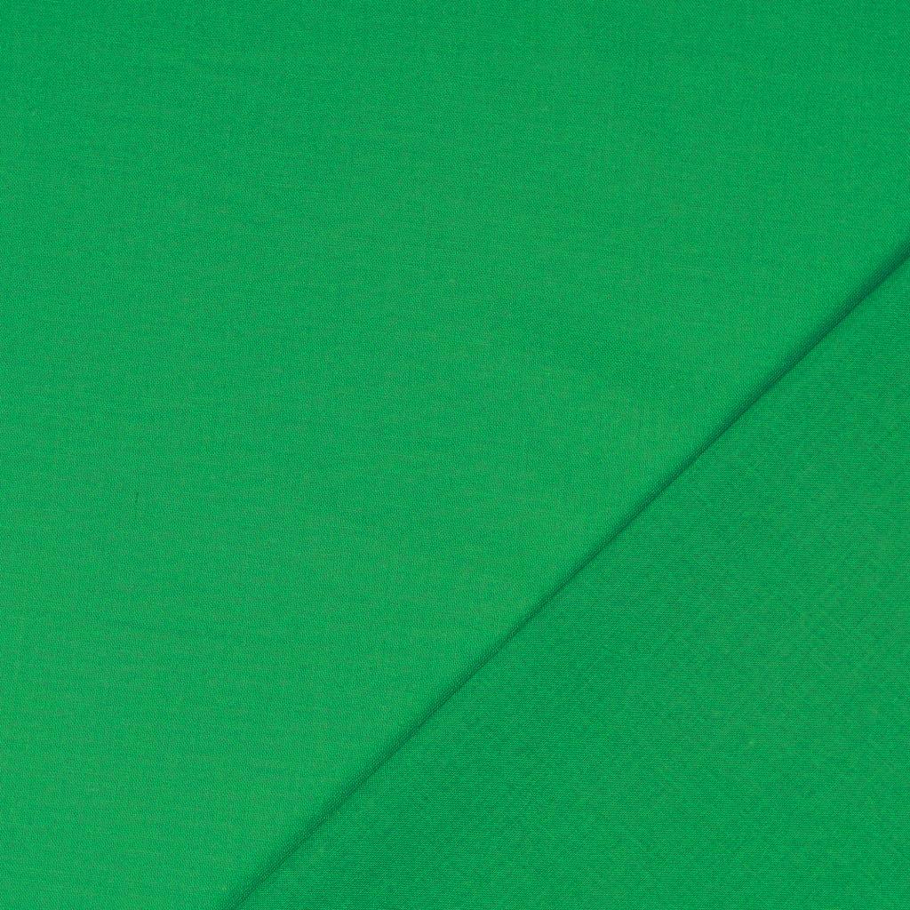 Tissu coton cretonne uni - Vert herbe