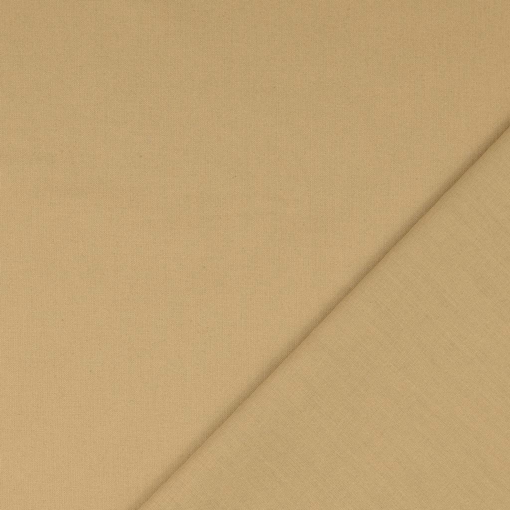 Tissu coton cretonne uni - Sépia