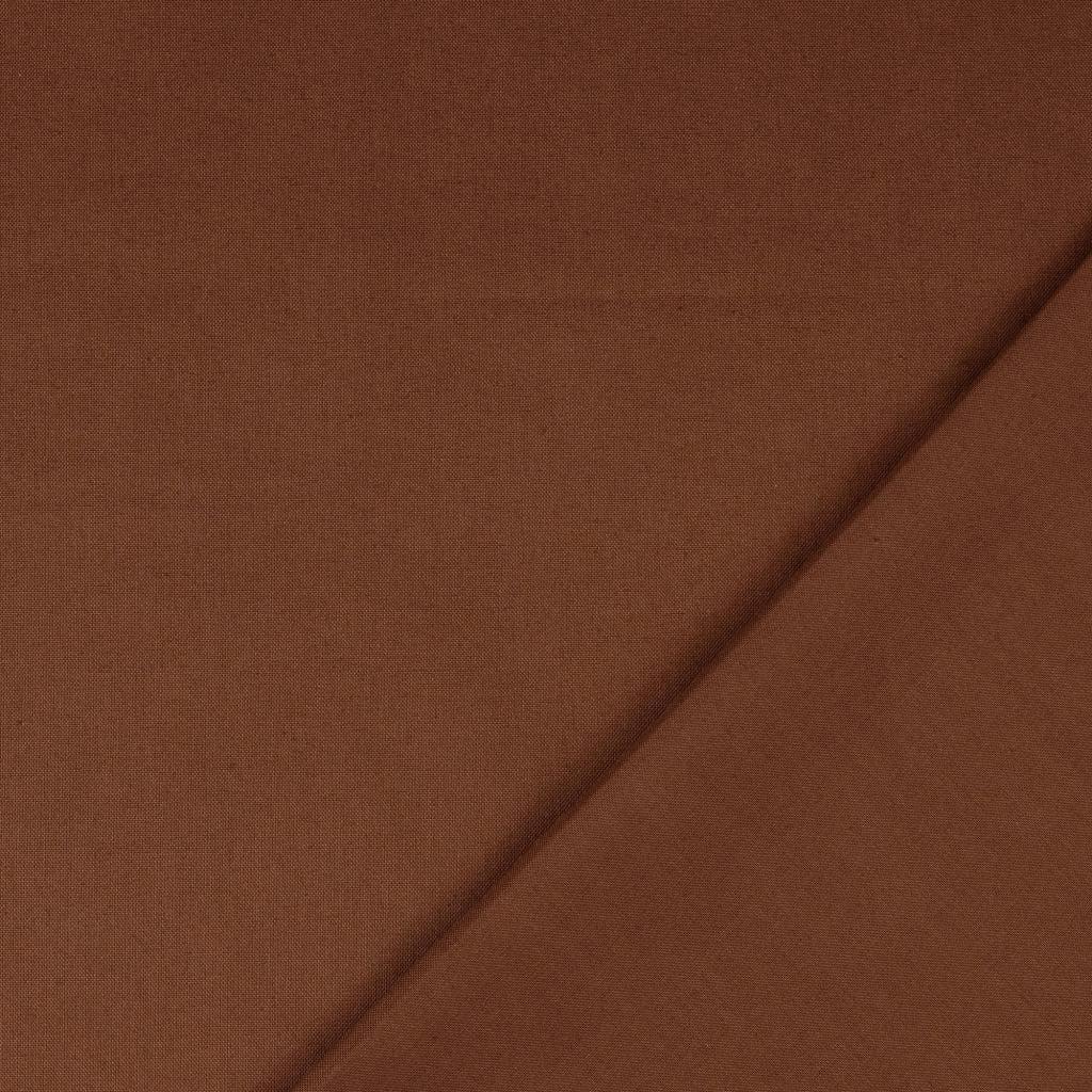 Tissu coton cretonne uni - Marron