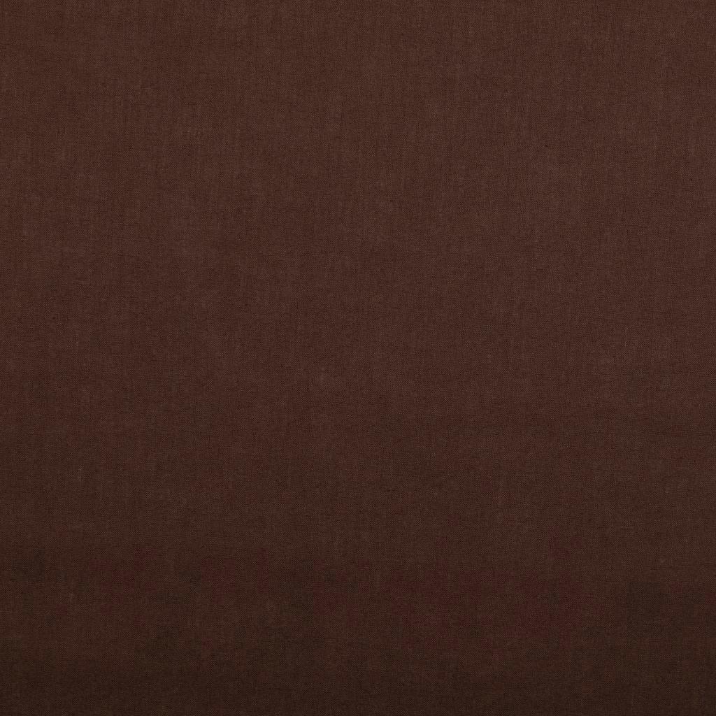 Tissu coton cretonne uni - Marron foncé