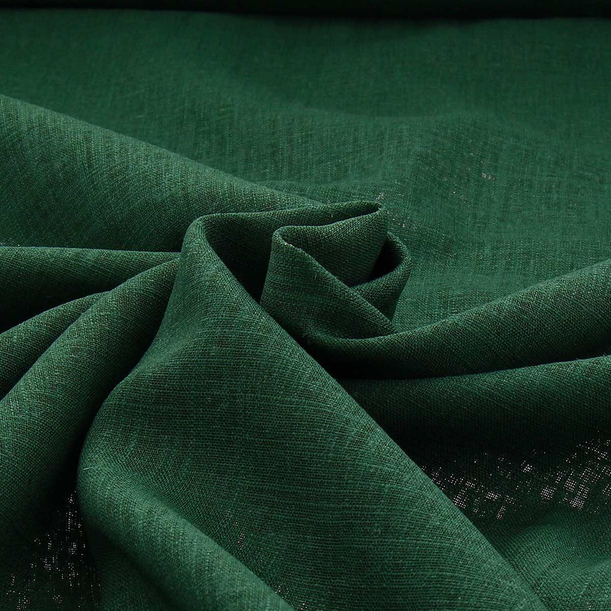 Tissu lin viscose - Vert sapin