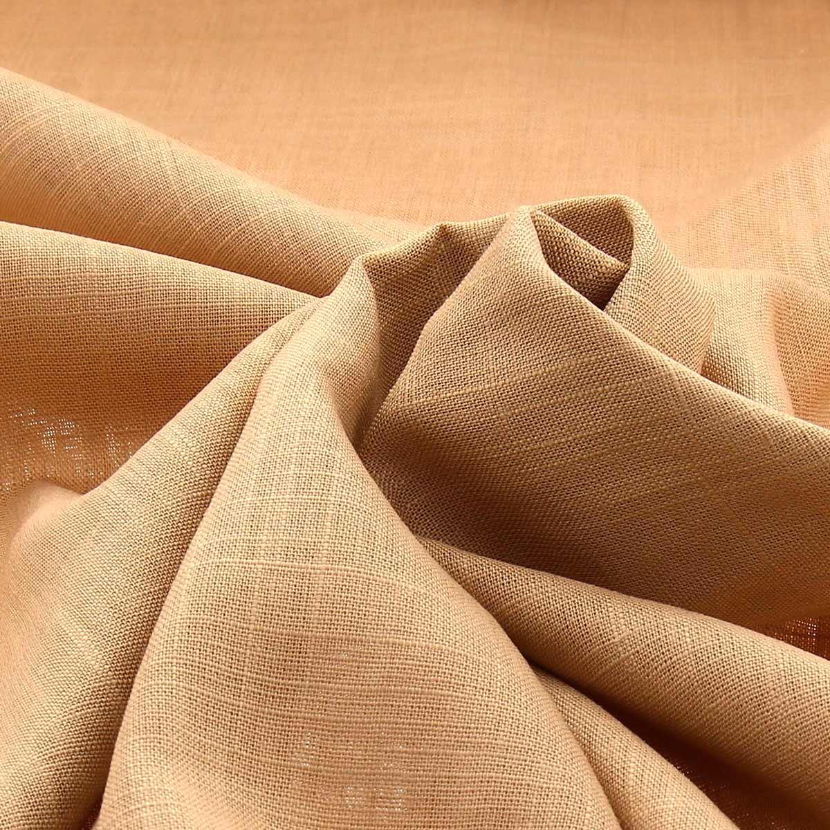 Tissu lin viscose - Beige doré