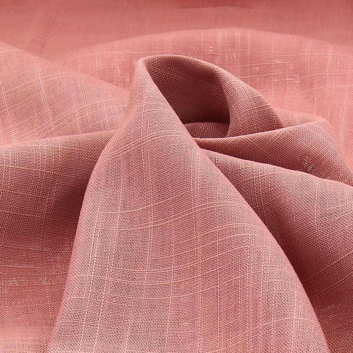 Tissu lin viscose - Rose antique