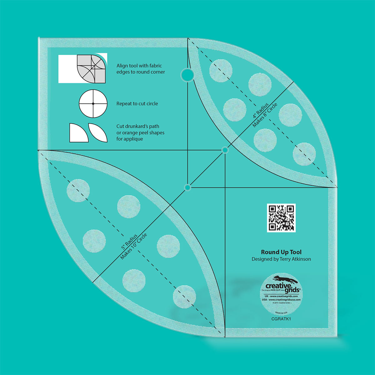 Round Round Up Tool and Quilting Ruler Creative Grids