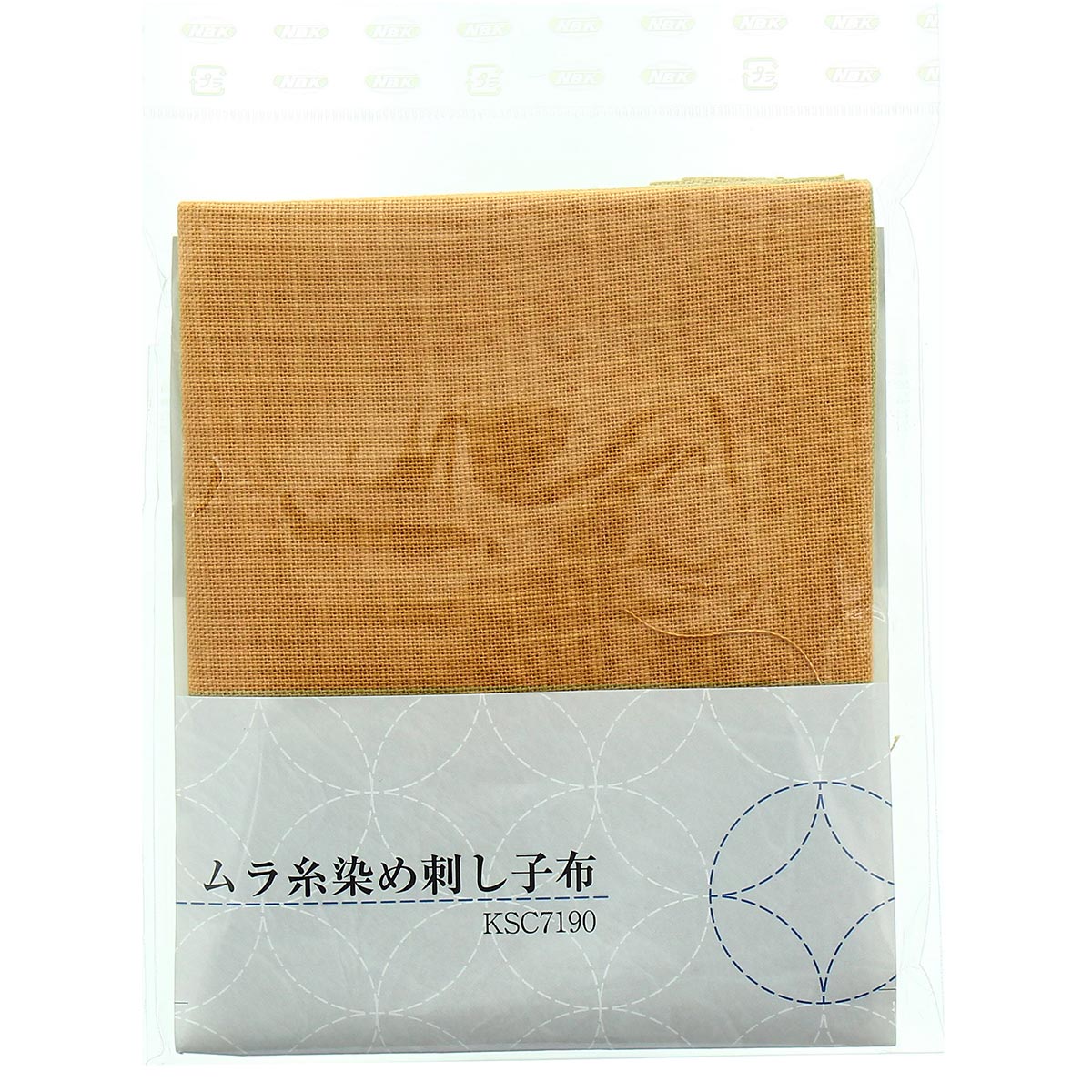 Sashiko fabric coupon 50 cm x 55 cm - mustard