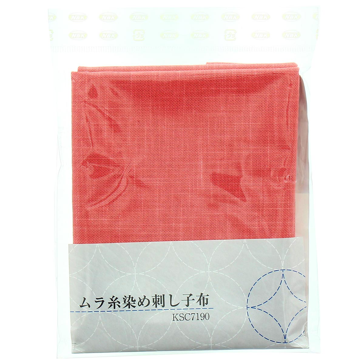 Sashiko 50 cm x 55 cm fabric coupon - Coral