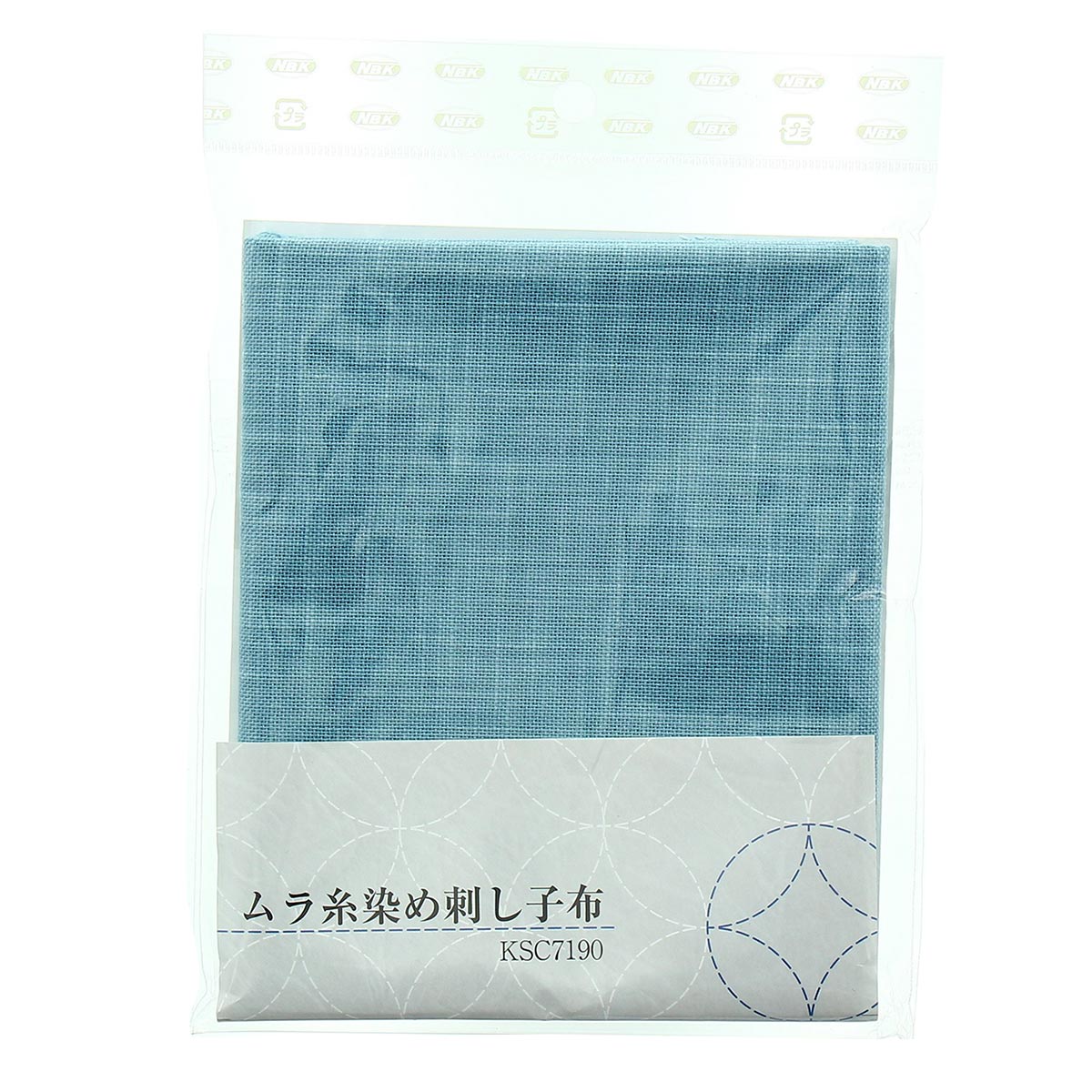 Sashiko 50 cm x 55 cm - sky blue fabric coupon