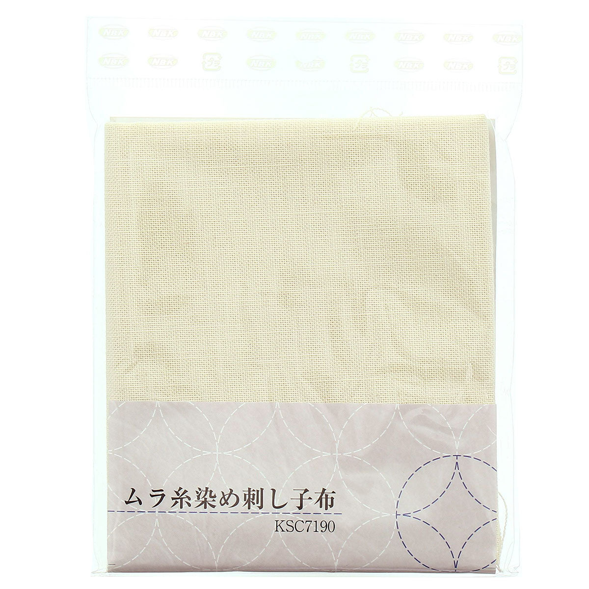 Sashiko fabric coupon 50 cm x 55 cm - ecru