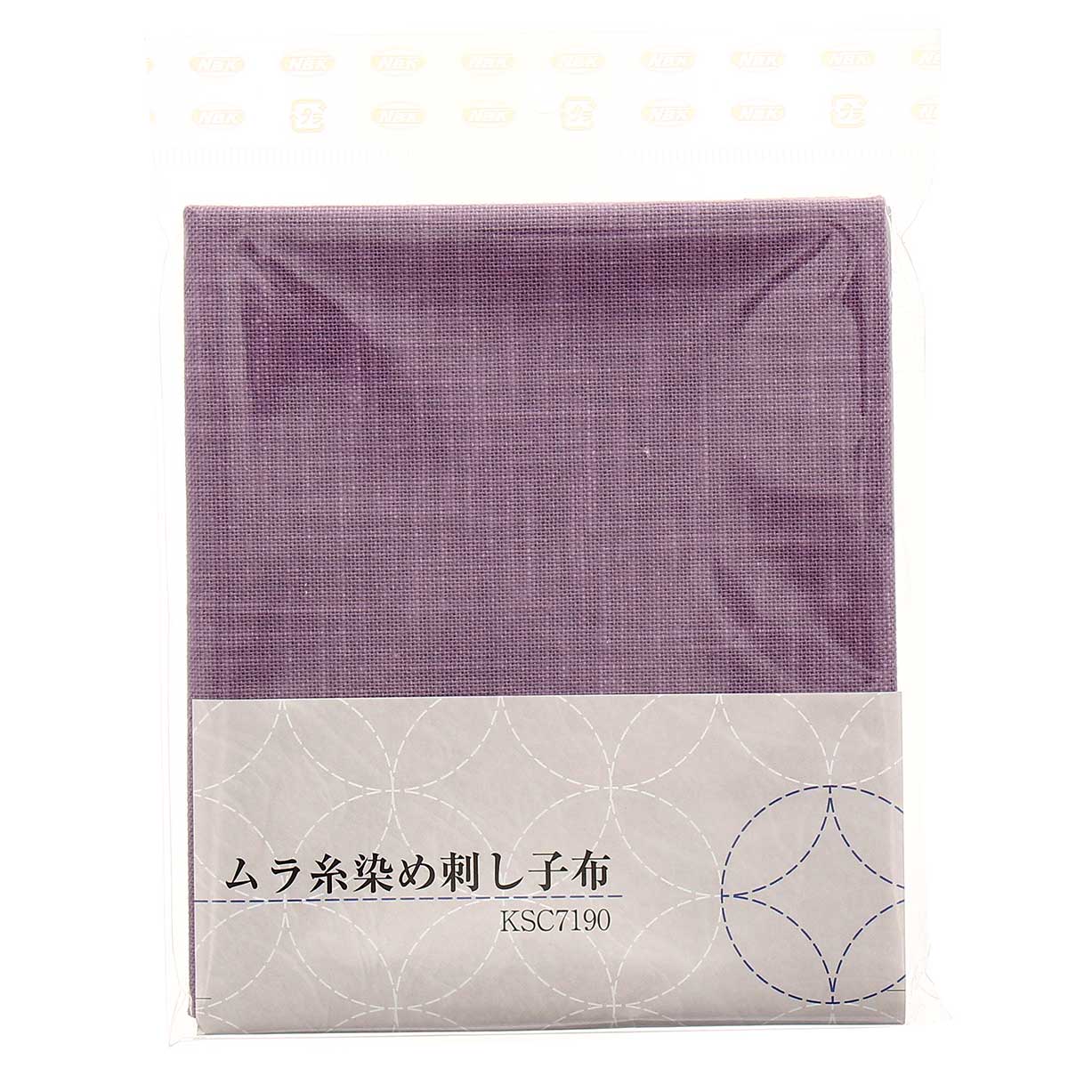 Sashiko fabric coupon 50 cm x 55 cm - Lilas