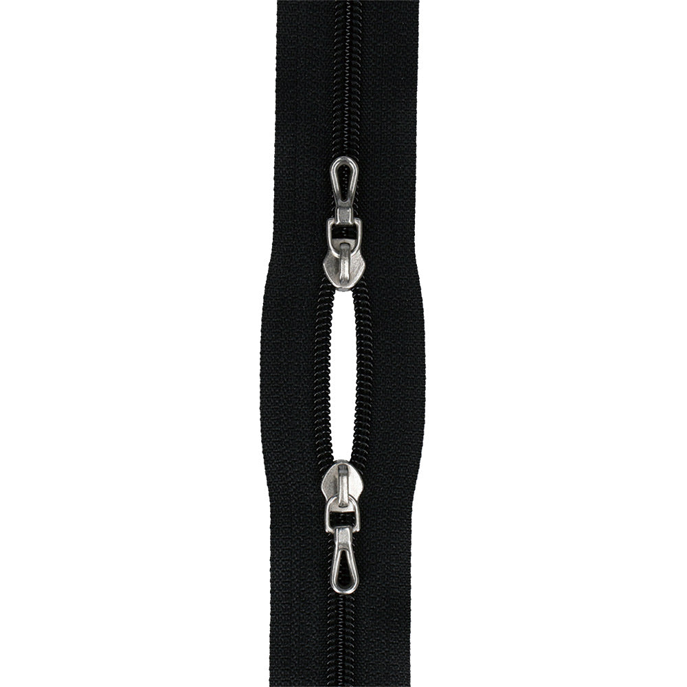 Back to back to back for bags 60 cm clover - black silver sliders