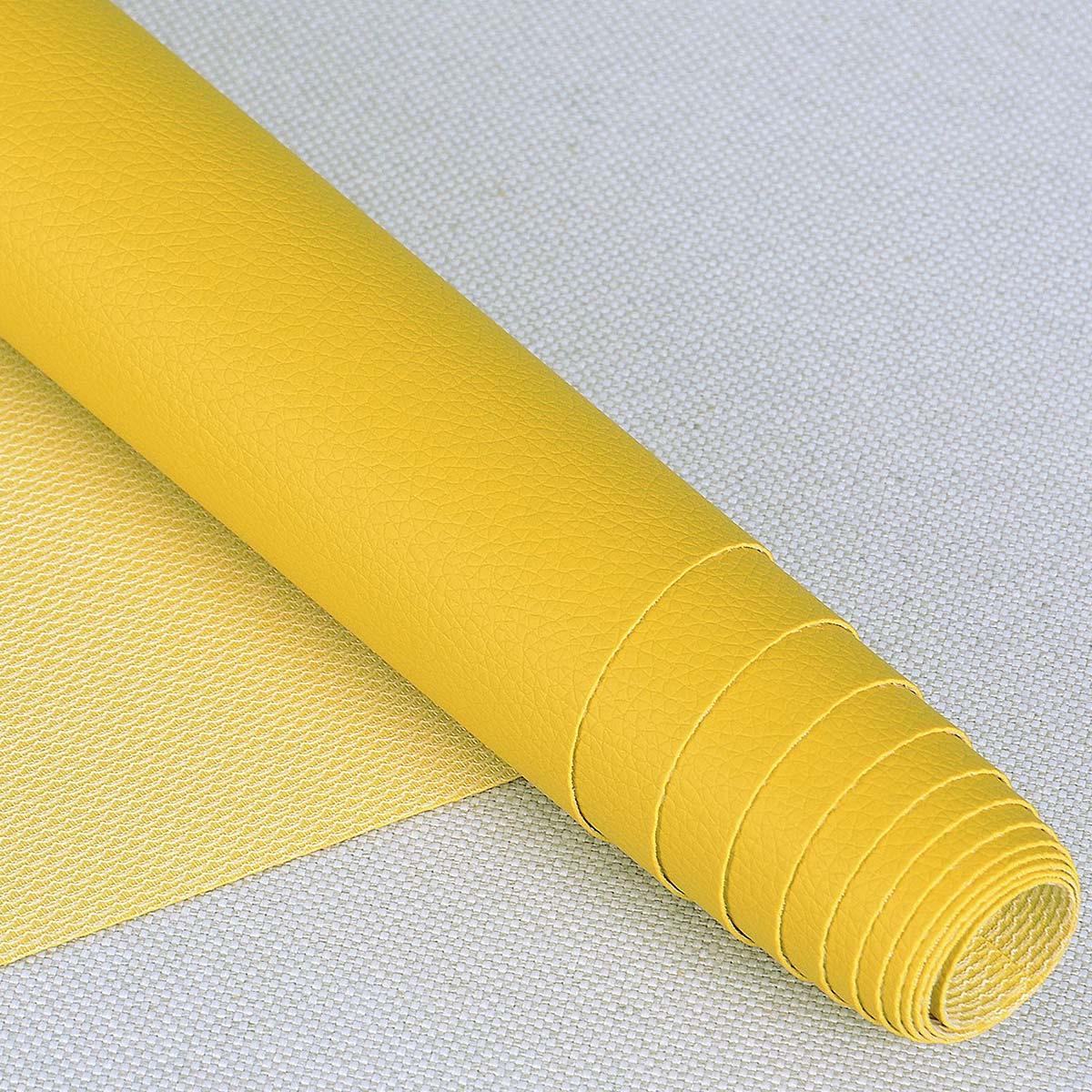 Karla imitation coupon 140 cm x 50 cm - Yellow