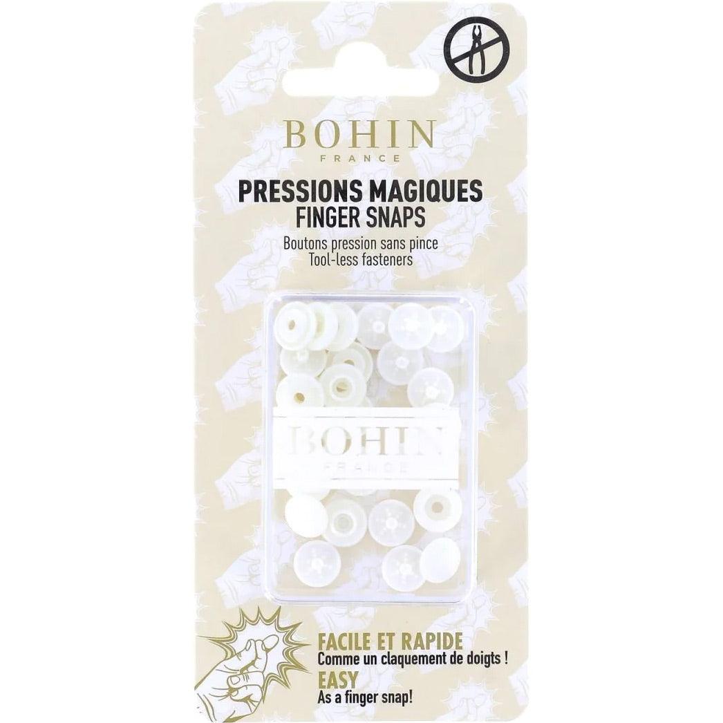 Boutons pression magiques sans pince 9 mm - Blanc