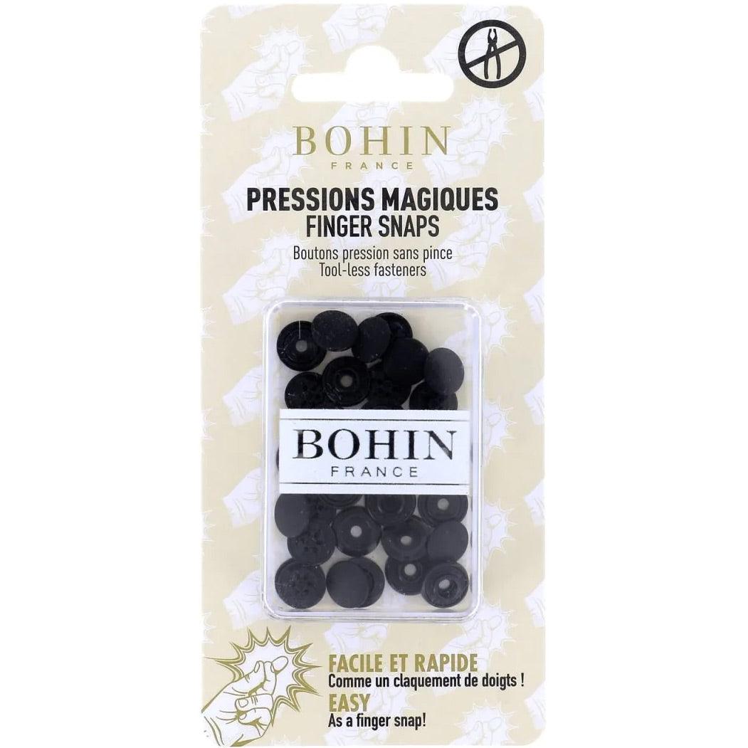 Boutons pression magiques sans pince 9 mm - Noir