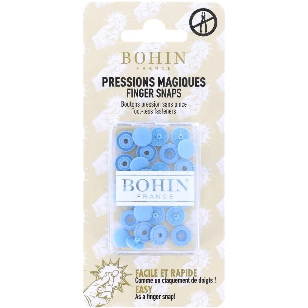 Boutons pression magiques sans pince 9 mm - Bleu ciel