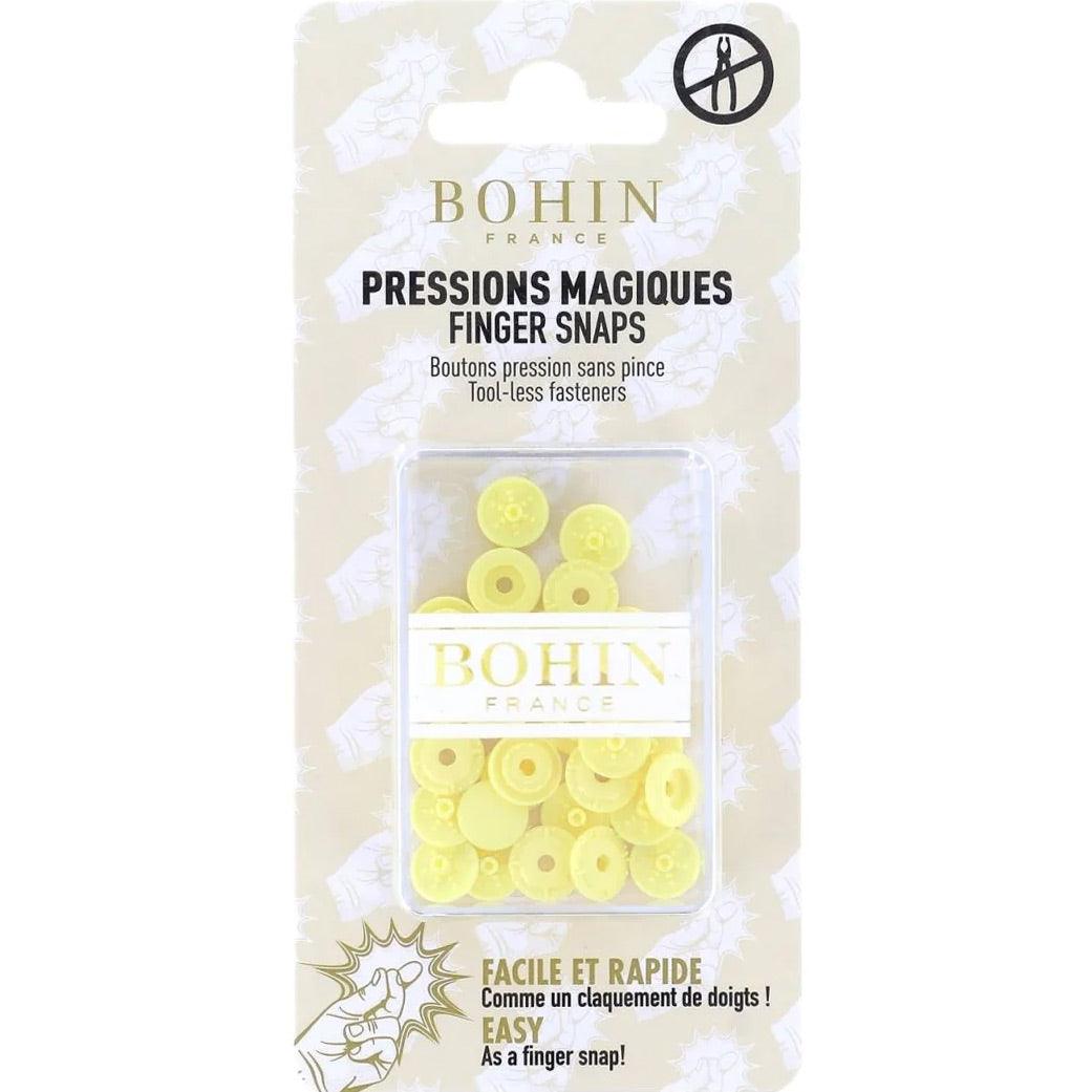 Boutons pression magiques sans pince 9 mm - Jaune