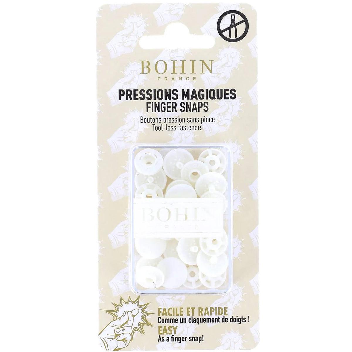 Boutons pression magiques sans pince 13 mm - Blanc