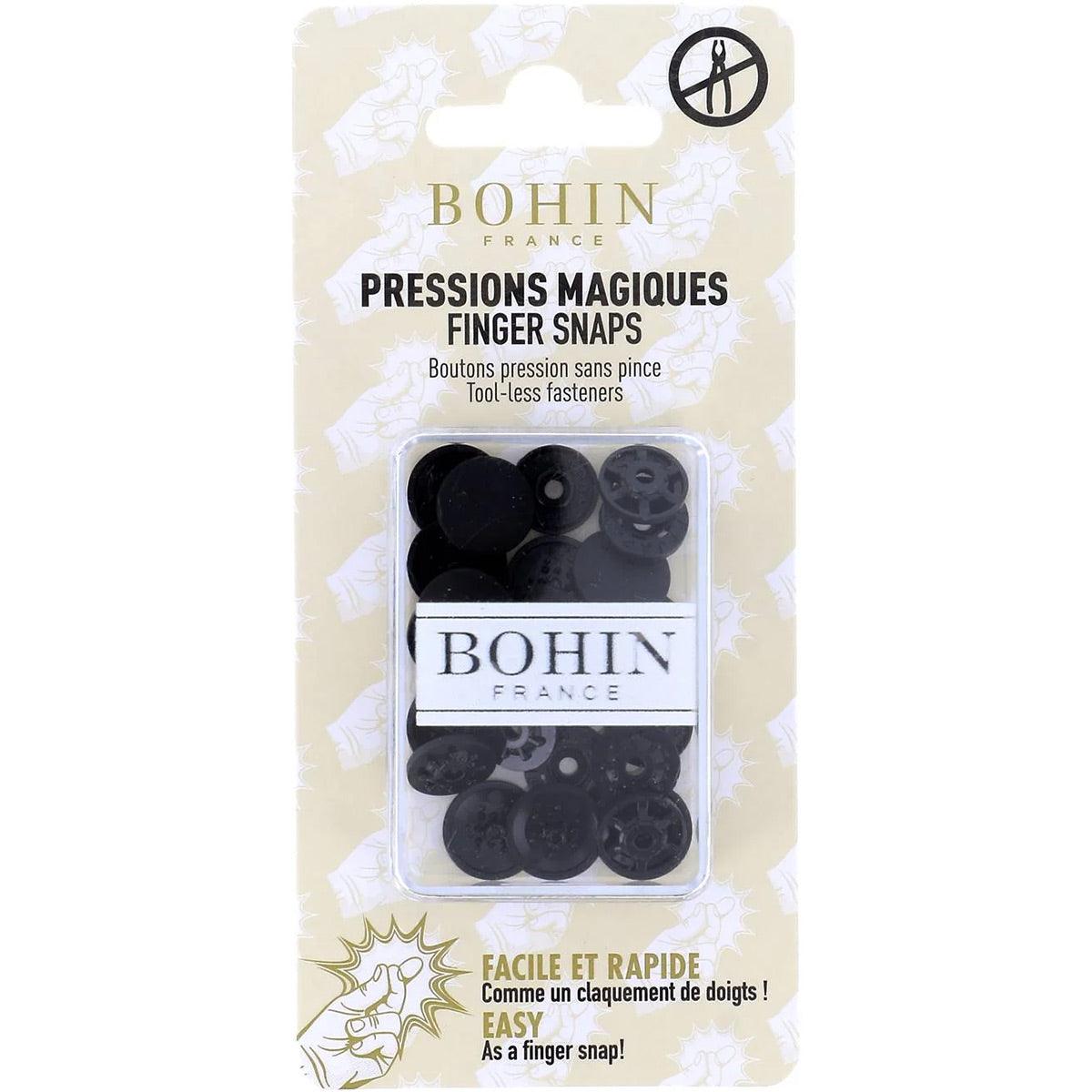 Boutons pression magiques sans pince 13 mm - Noir