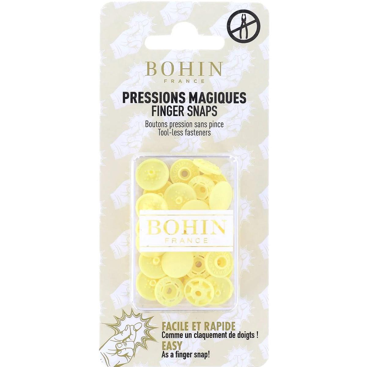 Boutons pression magiques sans pince 13 mm - Jaune