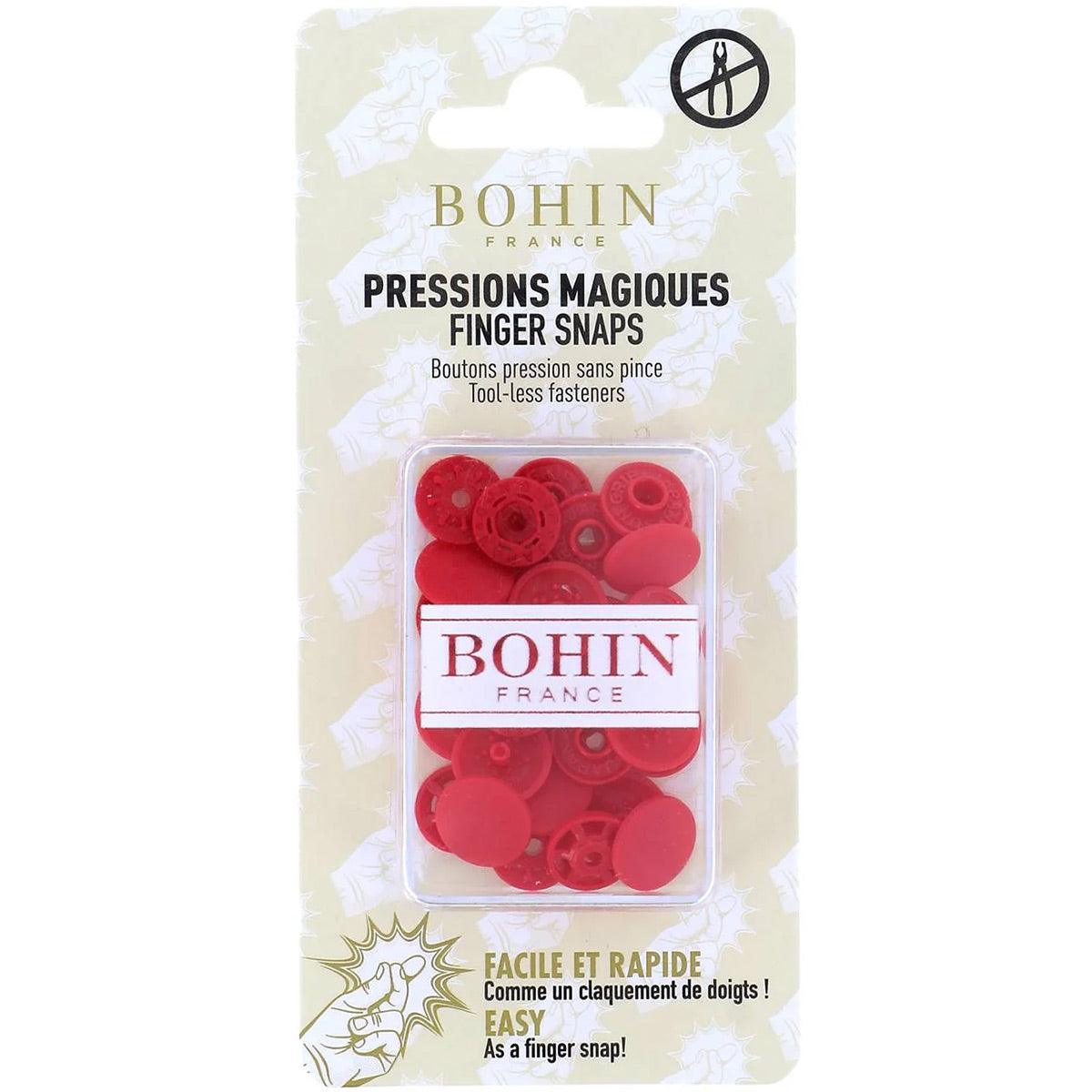 Boutons pression magiques sans pince 13 mm - Rouge