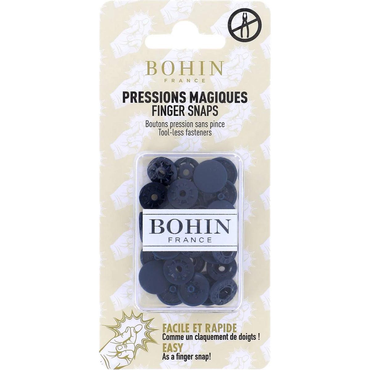 Boutons pression magiques sans pince 13 mm - Bleu marine