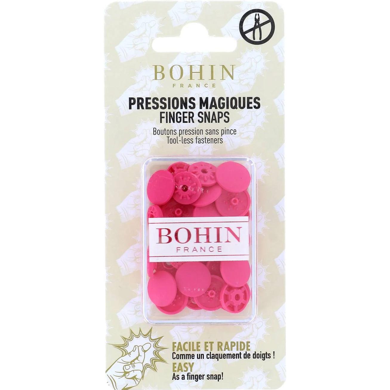 Boutons pression magiques sans pince 13 mm - Fuchsia