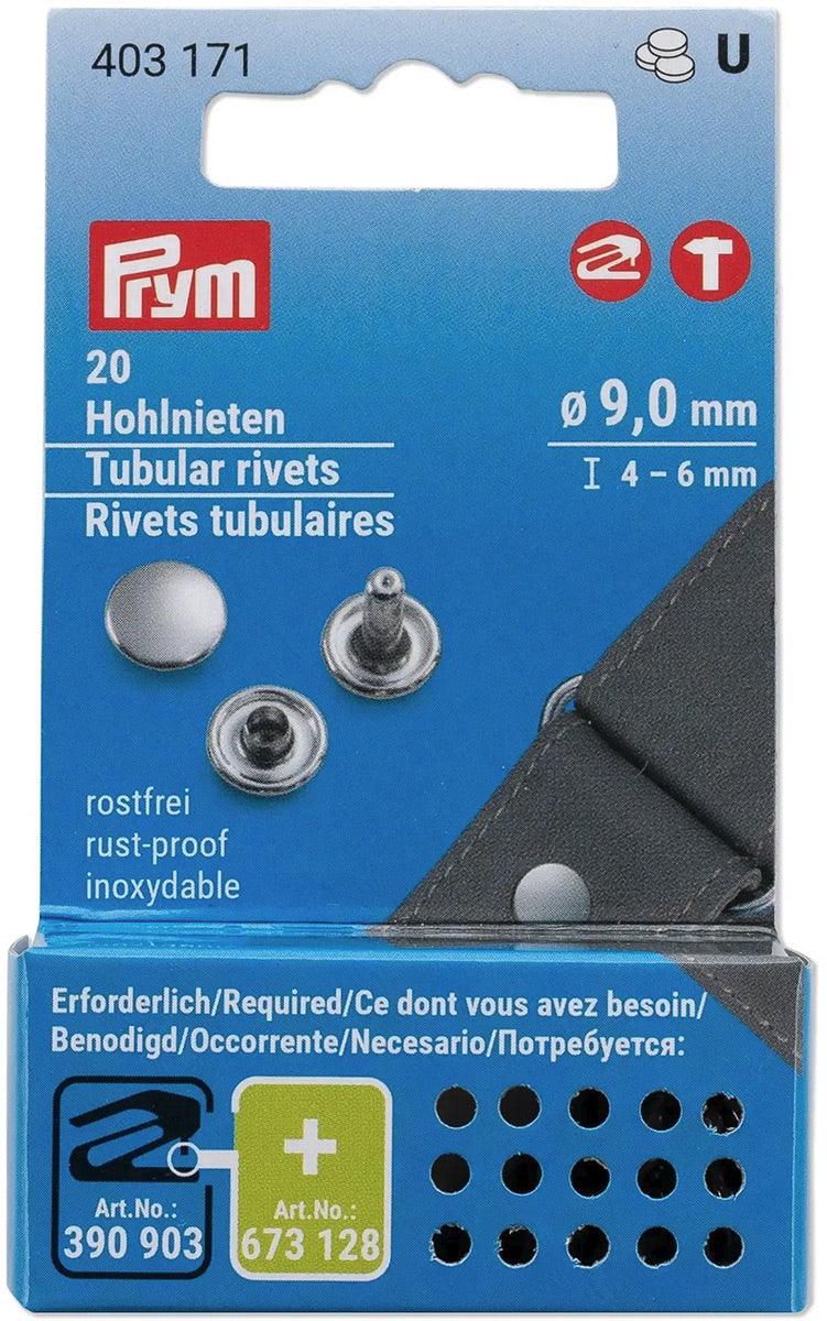 Set von 20 tubulären Nieten 4-6 mm Silbervario Kreatives Werkzeug