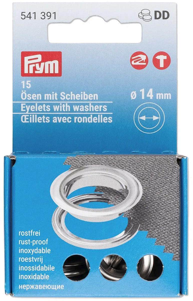 Set de 15 oeillets avec rondelles 14 mm argent VARIO Creative Tool