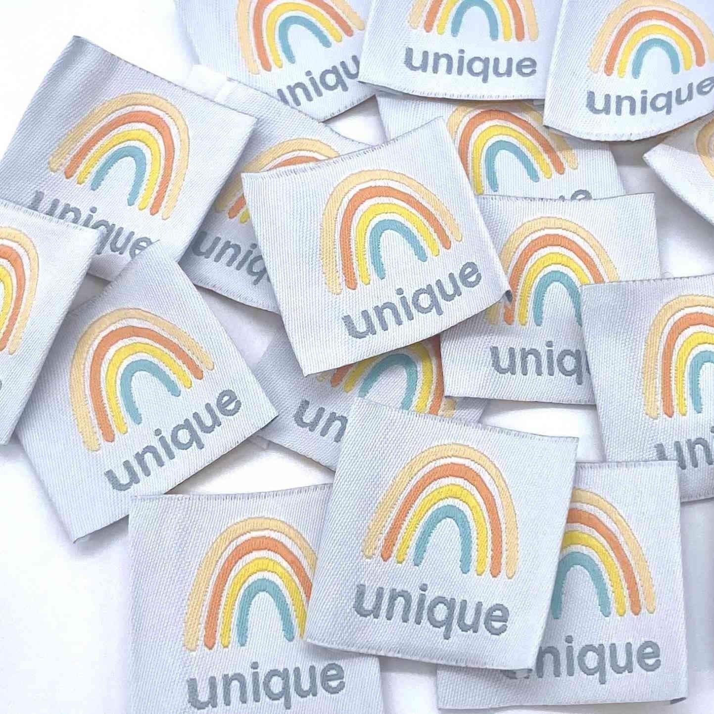 Set of 5 unique sewing labels - pastel