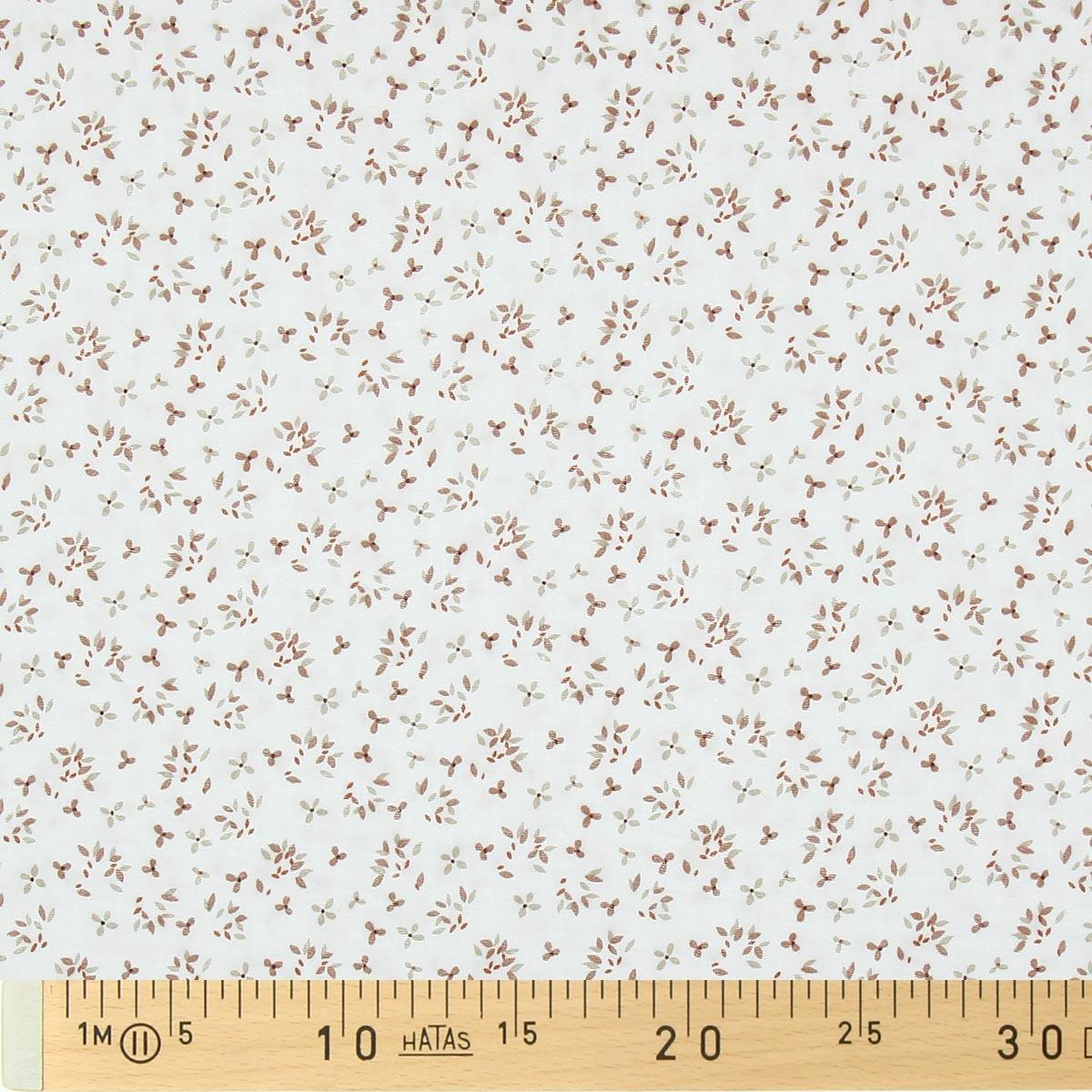 Jefine - white and brown gauze gauze fabric