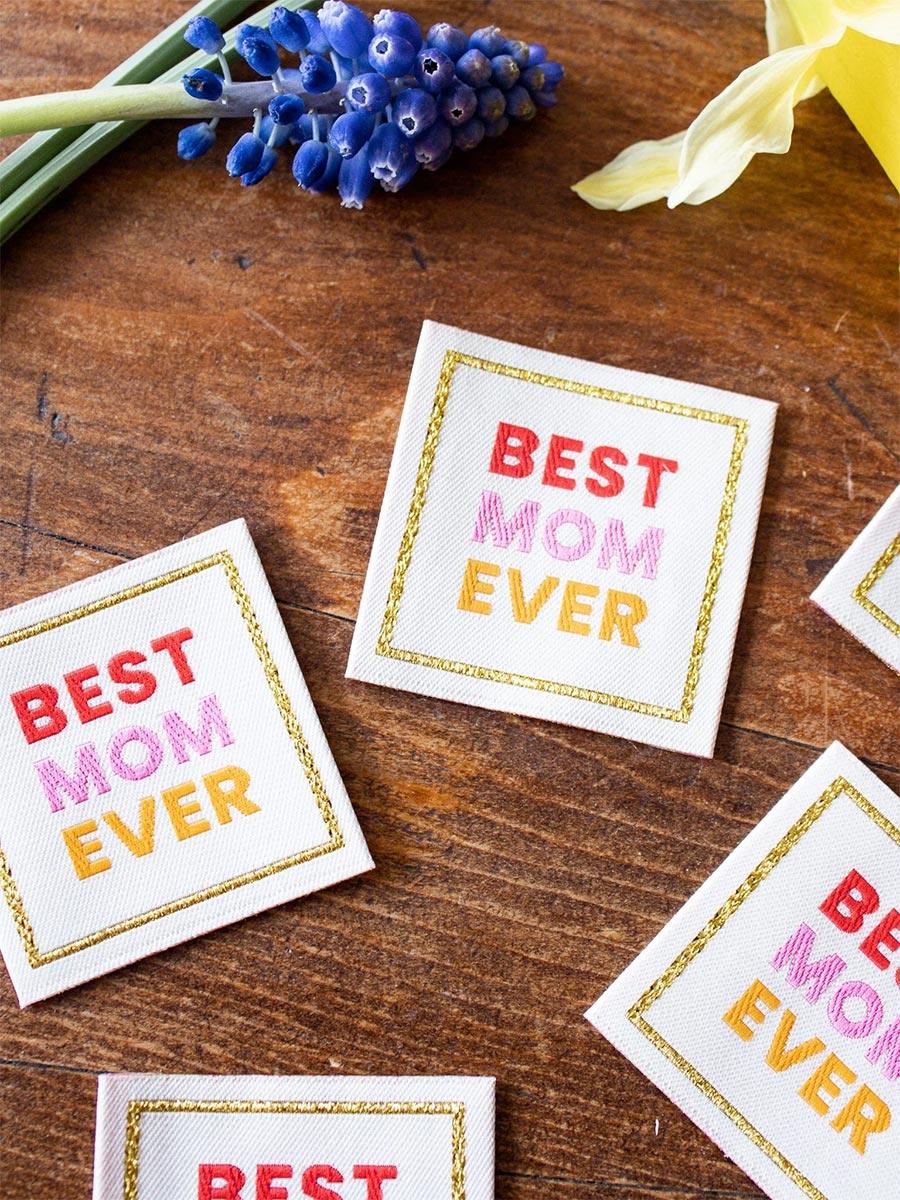 Set of 5 sewing labels - Best Mom Ever