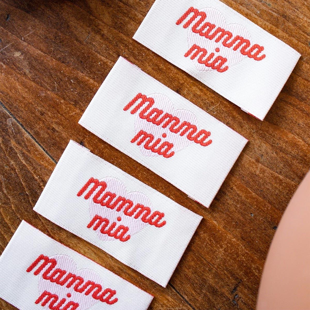 Set of 5 sewing labels - Mammia Mia