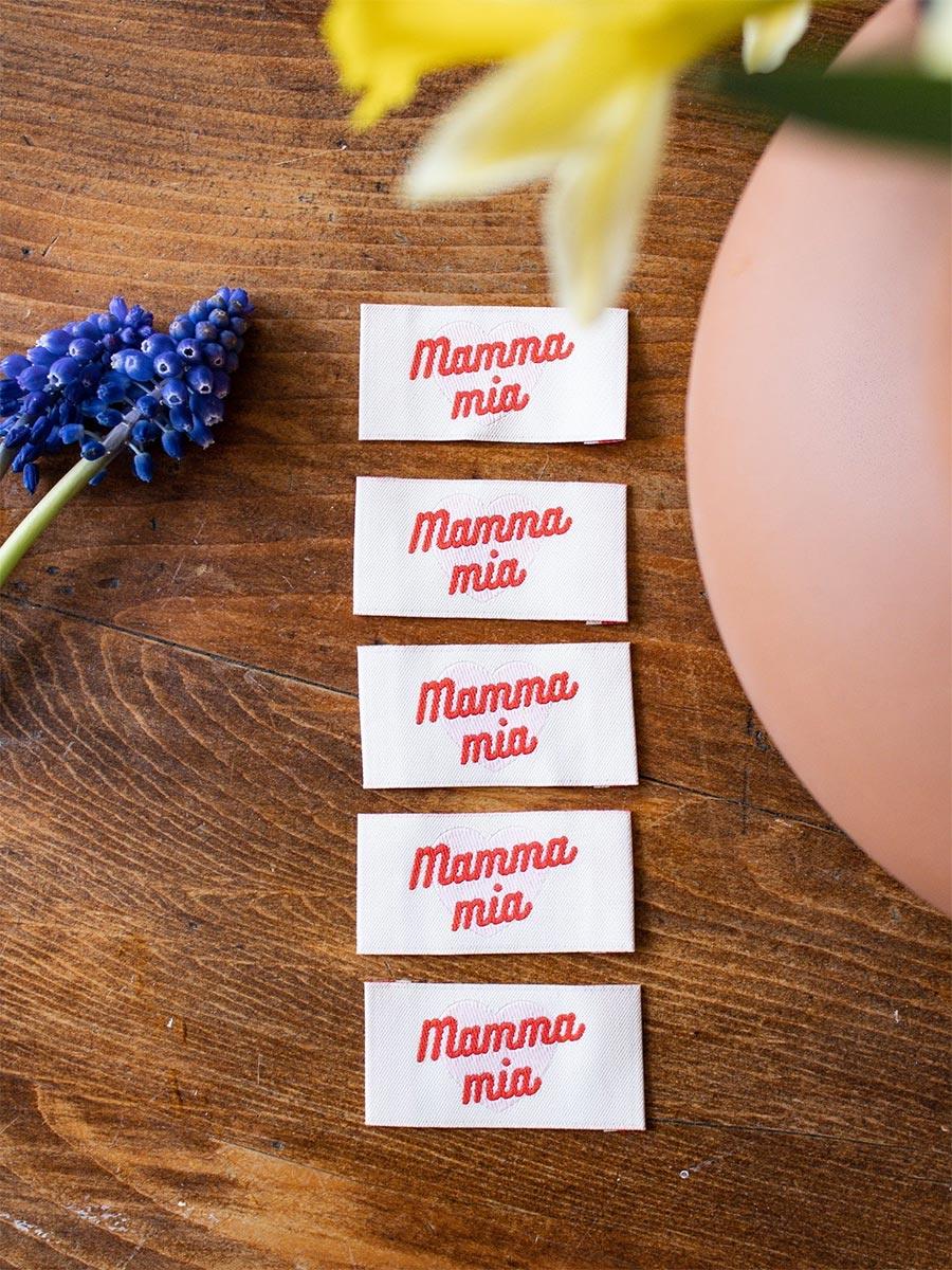 Set of 5 sewing labels - Mammia Mia